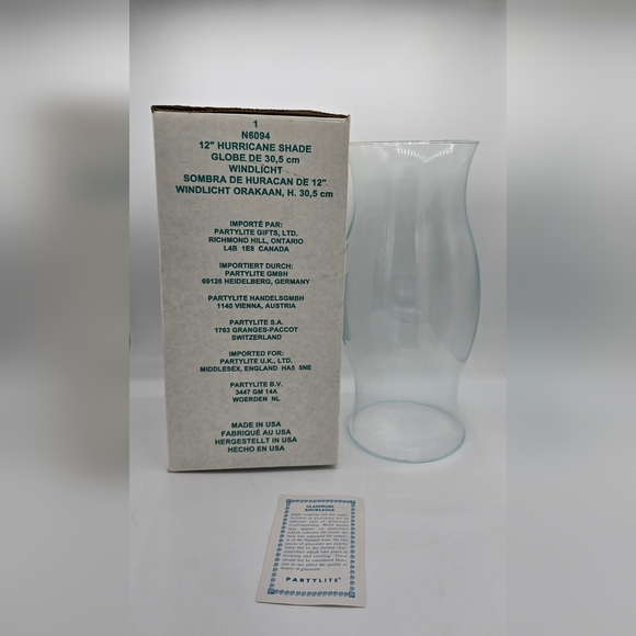 PartyLite 12" Glass Hurricane Shade | Holiday Decor - Picture 3 of 6